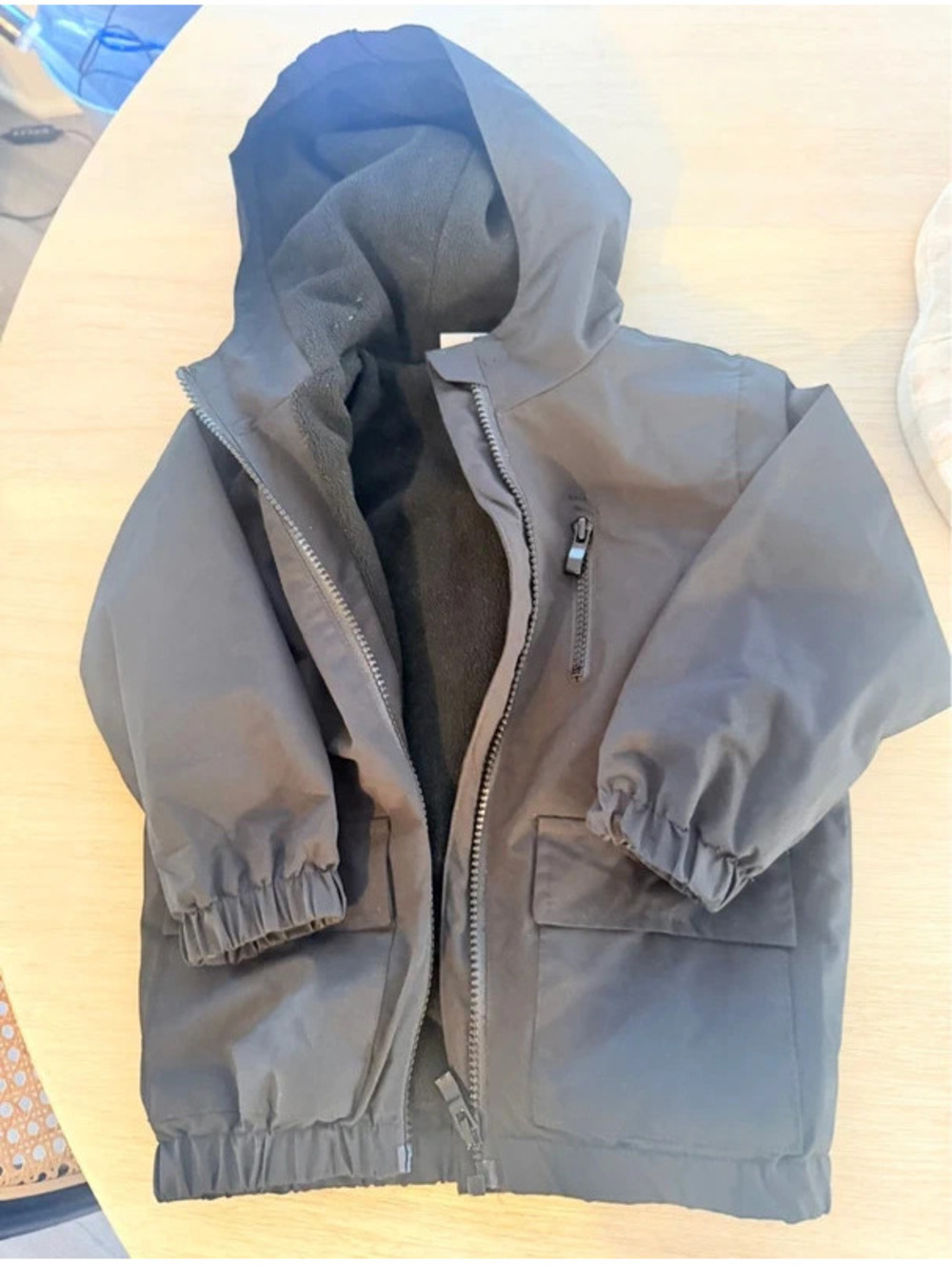 George hats black fleece rain jacket 2/3